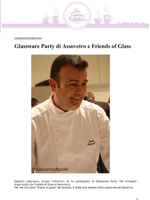 La Cuoca Eclettica - Glassware Party di Assovetro - Vetreria Etrusca e il vaso Le Carre 